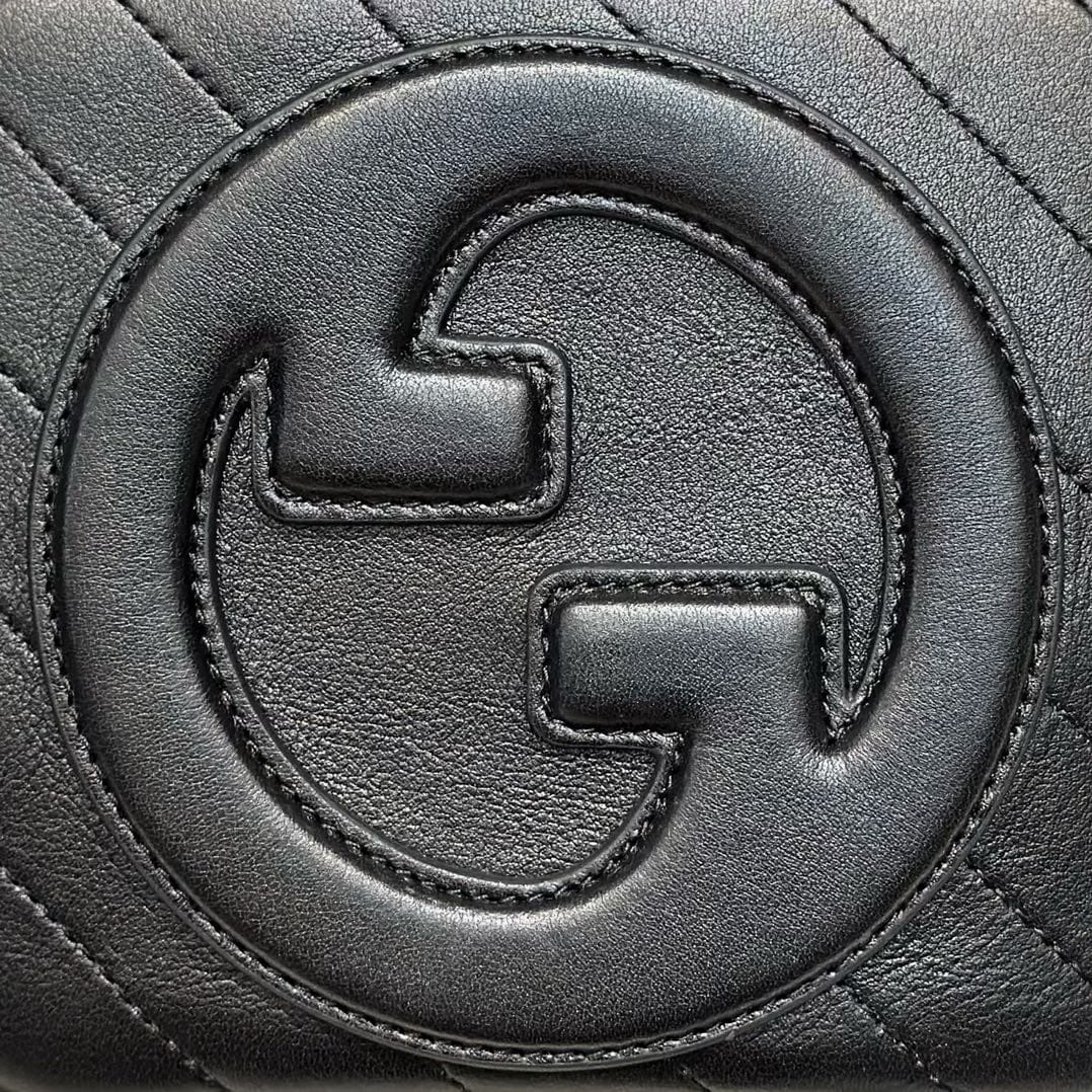 GUCCI Blondie Small Top Handle Bag - Black Leather