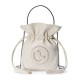 GUCCI Blondie Mini Bucket Bag - White Leather