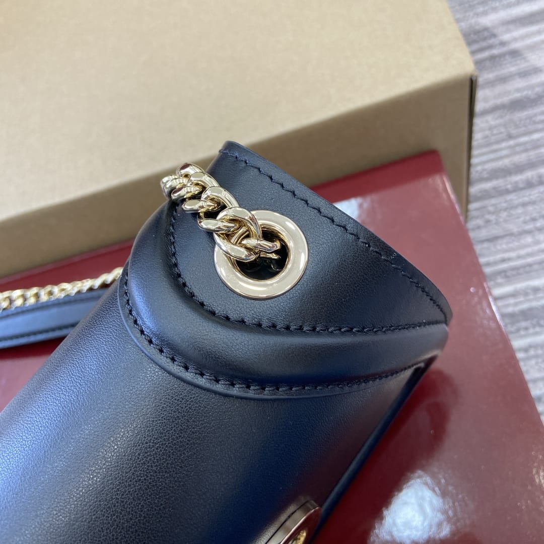 GUCCI Blondie Mini Shoulder Bag - Black Leather