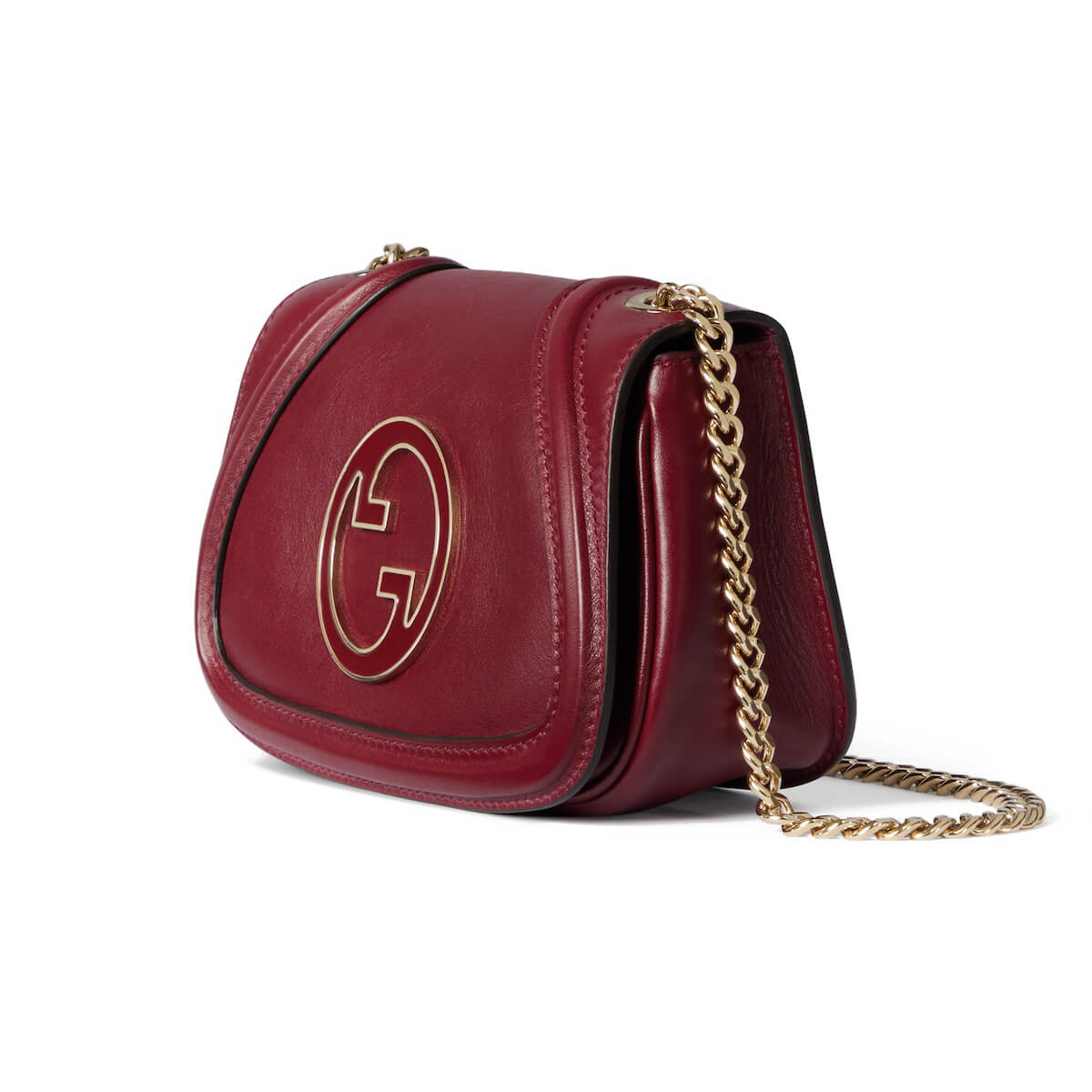 GUCCI Blondie Mini Shoulder Bag - Red Leather