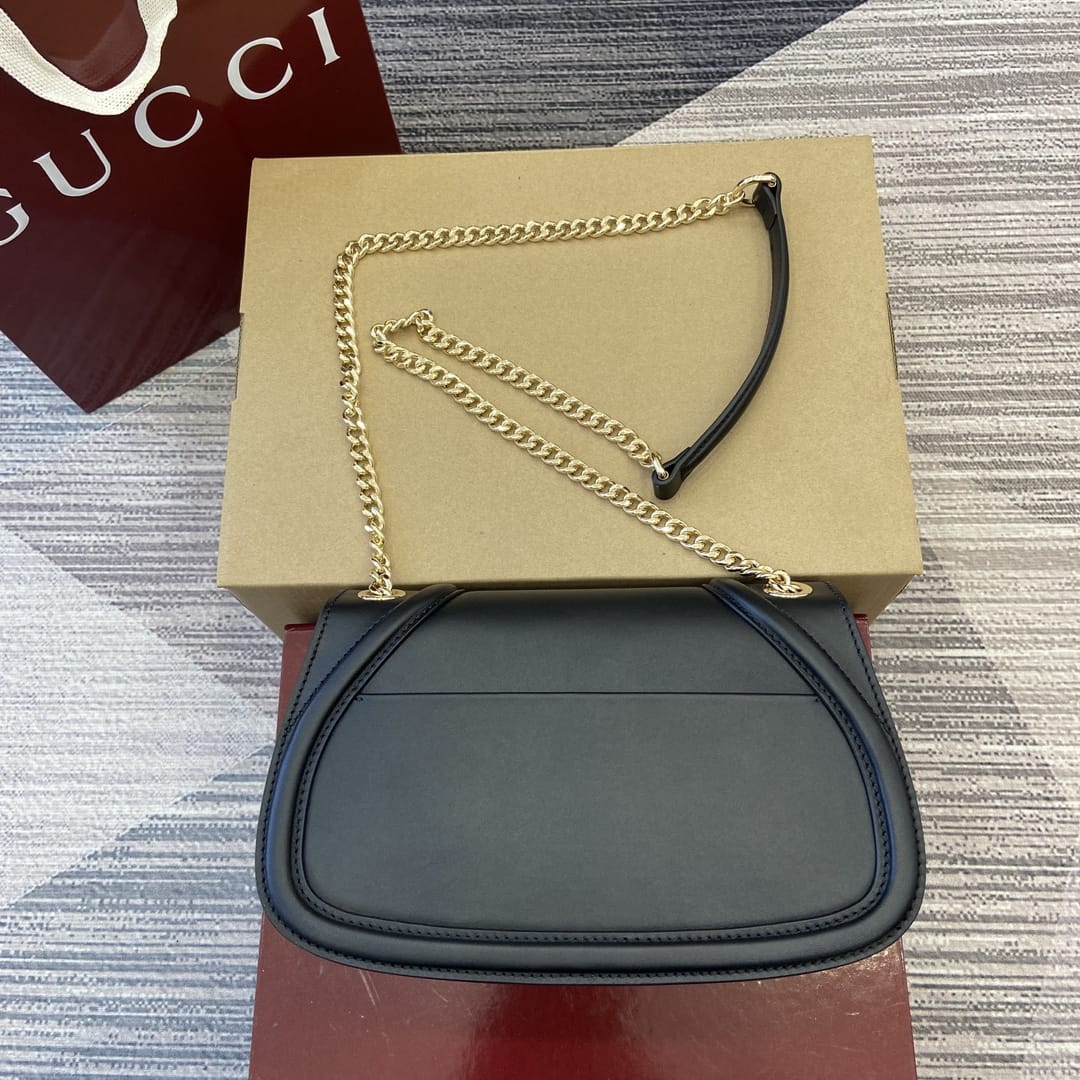 GUCCI Blondie Small Shoulder Bag - Black Leather