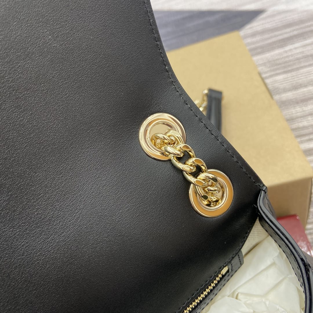 GUCCI Blondie Small Shoulder Bag - Black Leather