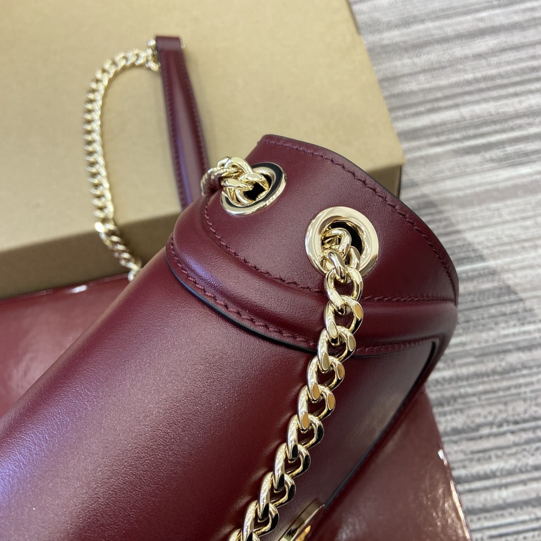 GUCCI Blondie Small Shoulder Bag - Red Leather