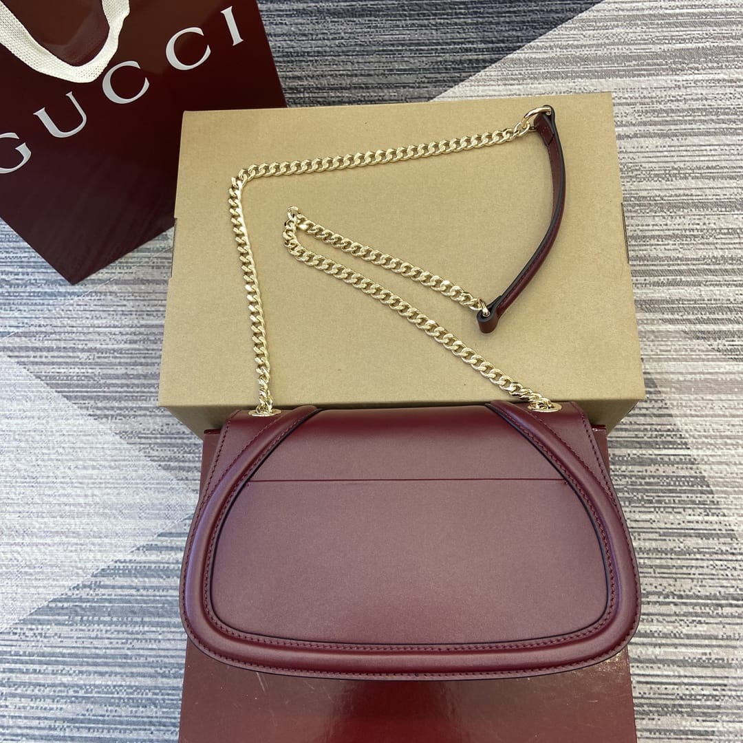 GUCCI Blondie Small Shoulder Bag - Red Leather