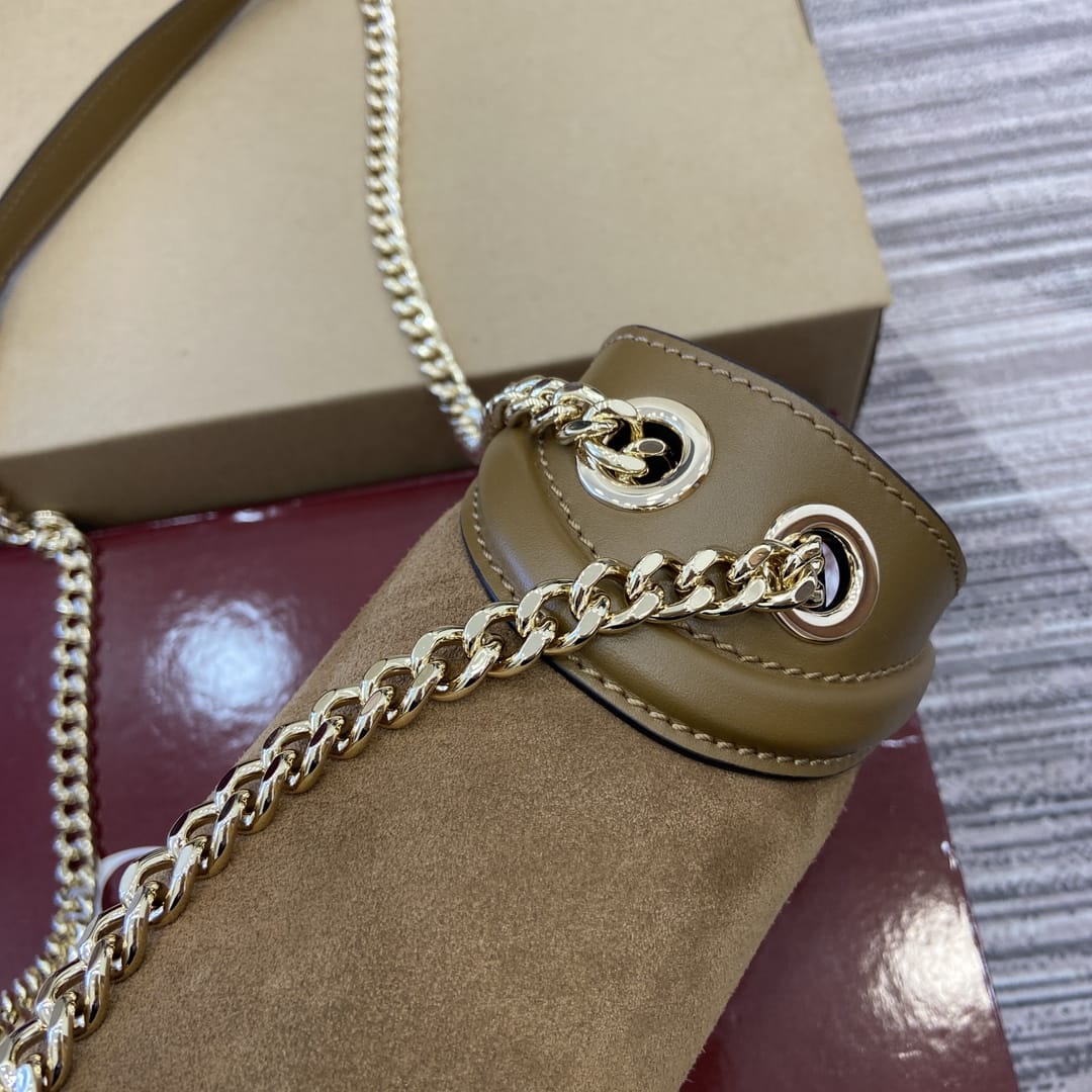 GUCCI Blondie Small Shoulder Bag - Brown Leather