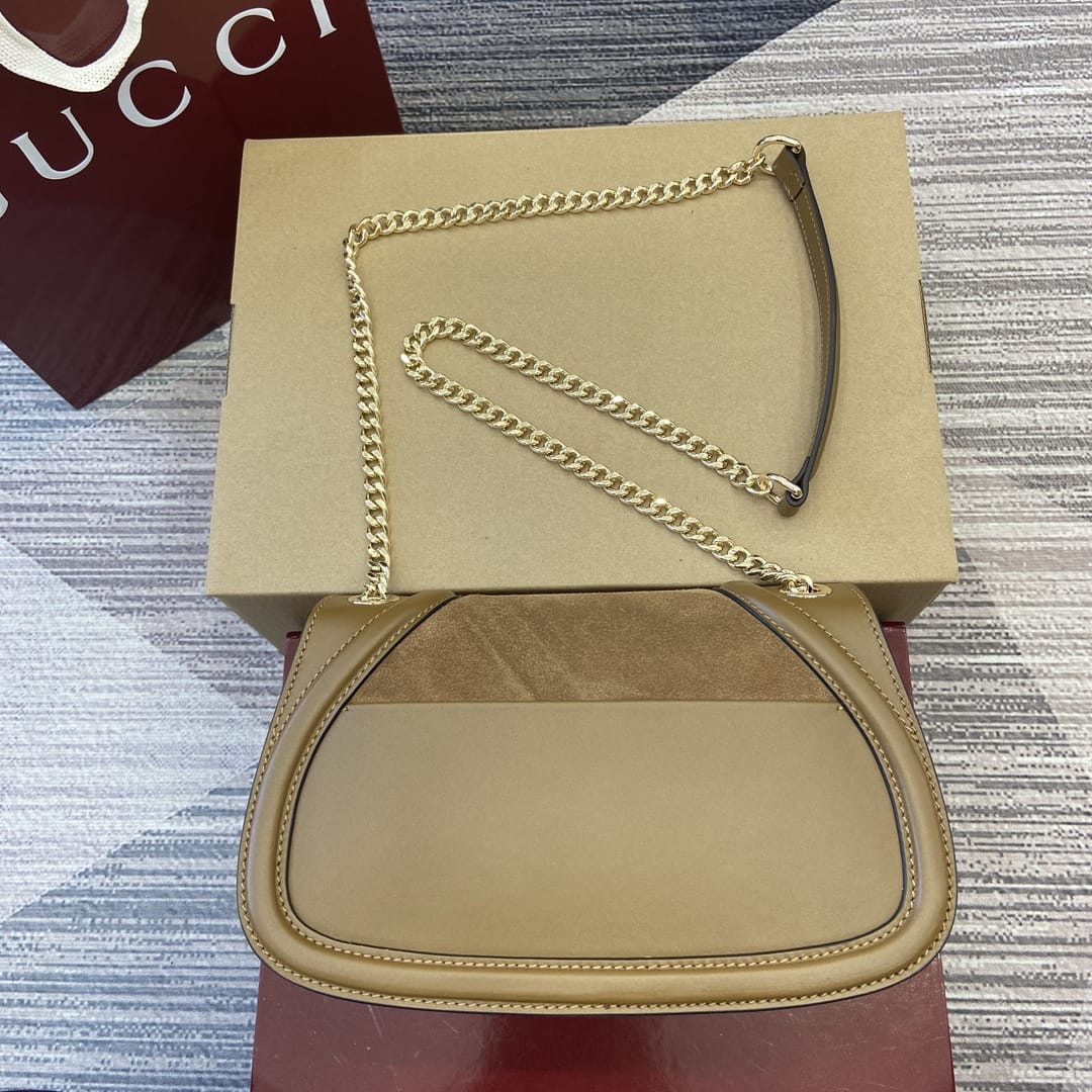 GUCCI Blondie Small Shoulder Bag - Brown Leather