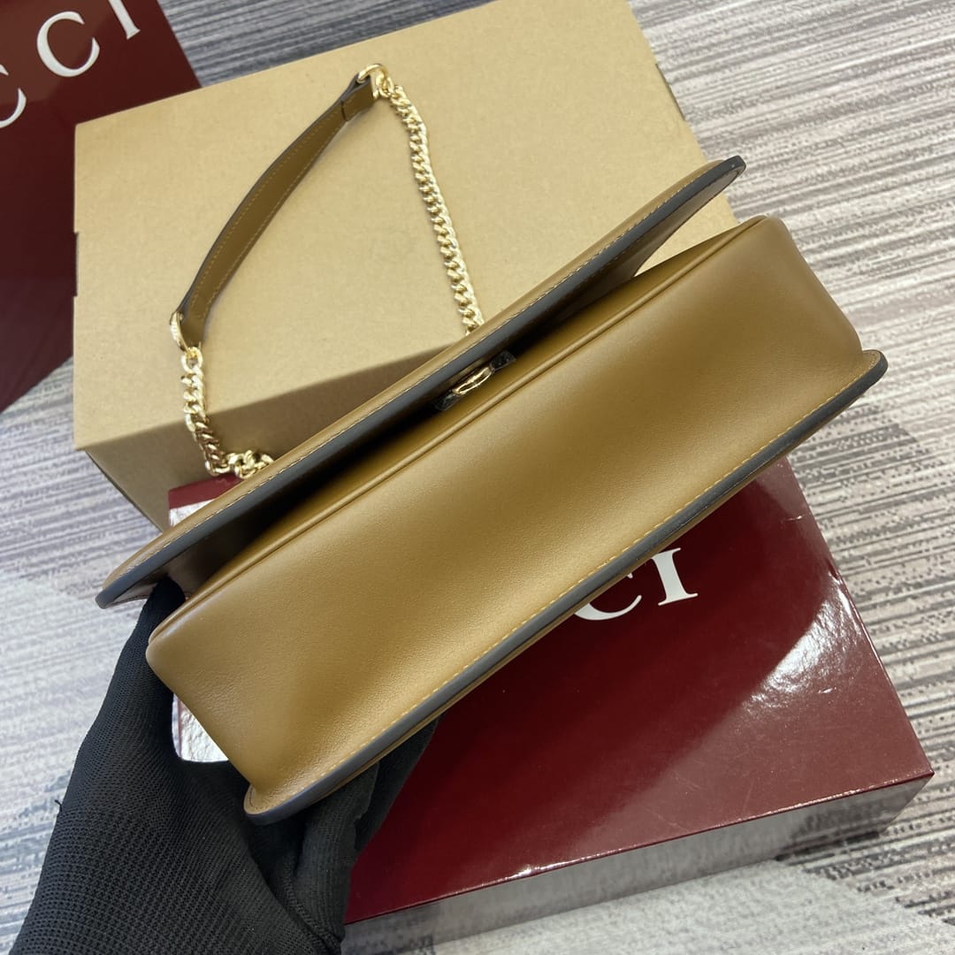 GUCCI Blondie Small Shoulder Bag - Brown Leather