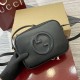 GUCCI Blondie Mini Rectangle Shoulder Bag - Black Leather