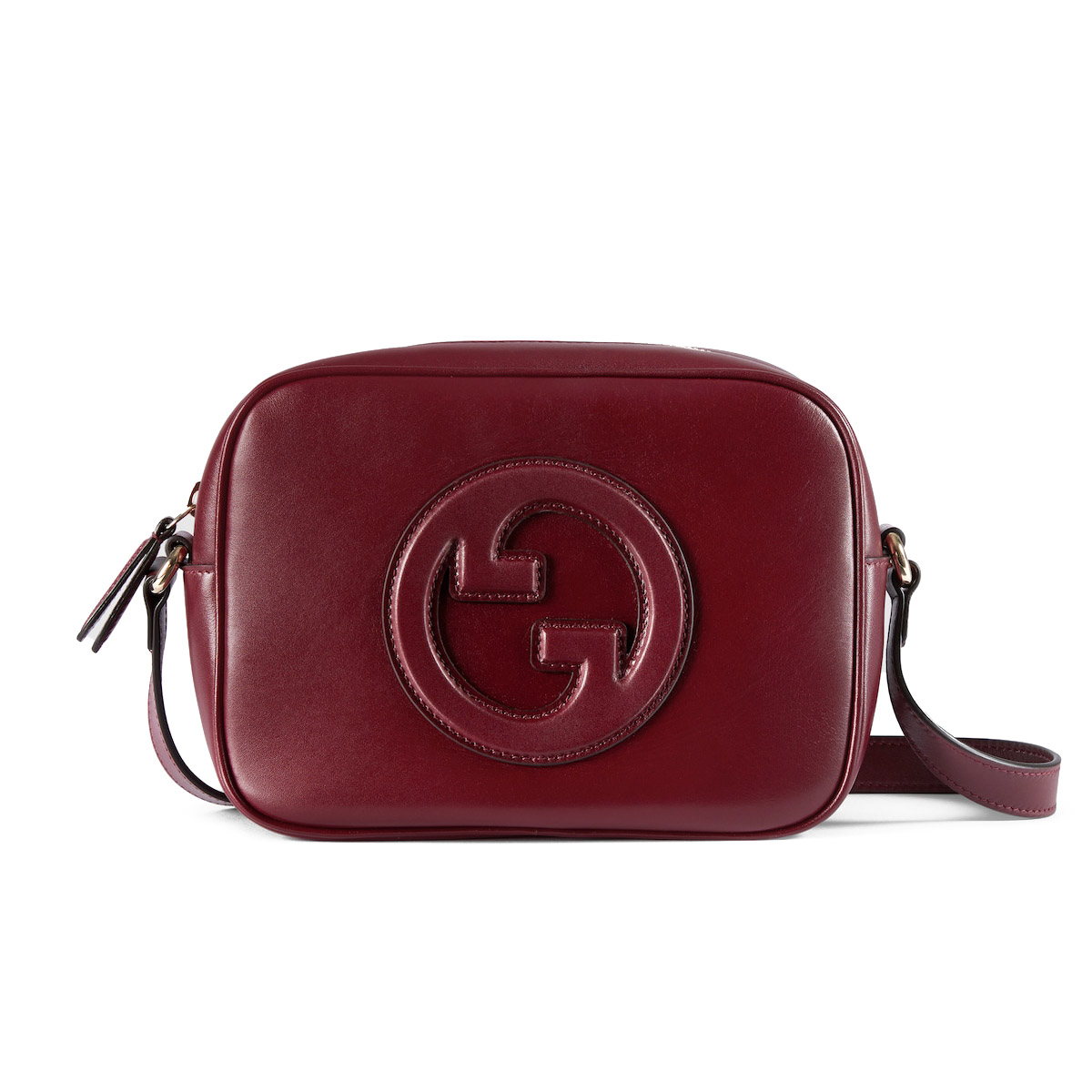 GUCCI Blondie Mini Rectangle Shoulder Bag - Red Leather