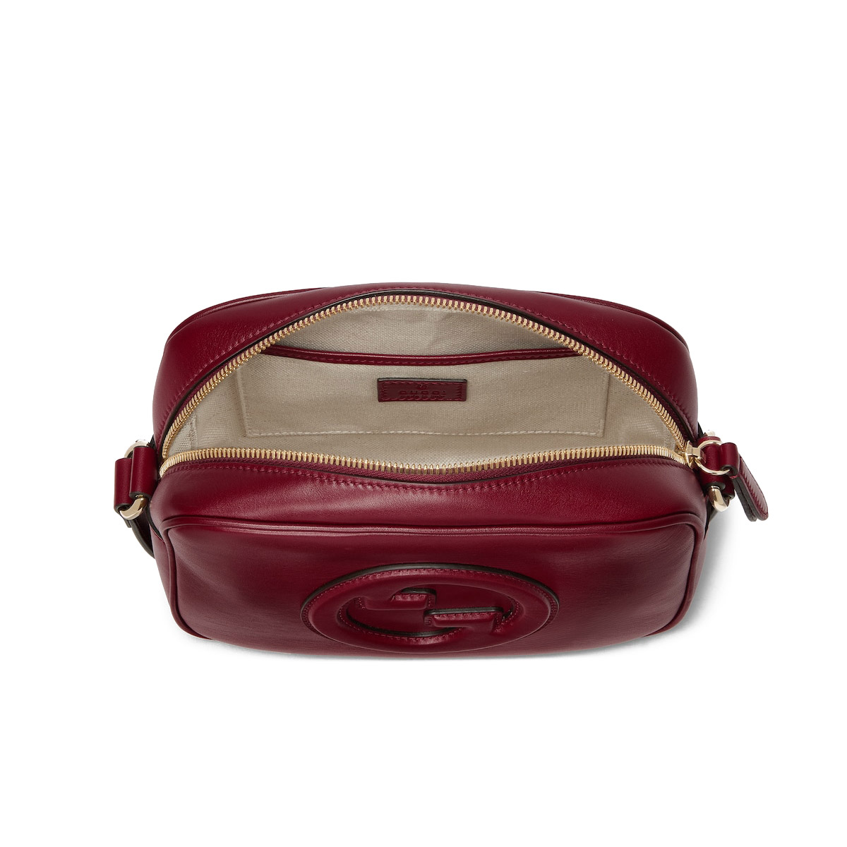 GUCCI Blondie Mini Rectangle Shoulder Bag - Red Leather