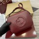 GUCCI Blondie Mini Rectangle Shoulder Bag - Red Leather