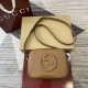 GUCCI Blondie Mini Rectangle Shoulder Bag - Brown Leather