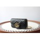 GUCCI GG Marmont Super Mini Shoulder Bag - Black Leather