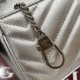 GUCCI GG Marmont Super Mini Shoulder Bag - Silver Leather