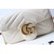 GUCCI GG Marmont Super Mini Shoulder Bag - White Leather