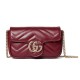 GUCCI GG Marmont Super Mini Shoulder Bag - Red Leather