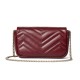 GUCCI GG Marmont Super Mini Shoulder Bag - Red Leather