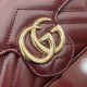 GUCCI GG Marmont Super Mini Shoulder Bag - Red Leather