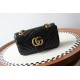 GUCCI GG Marmont Mini Shoulder Bag - Black Leather