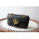 GUCCI GG Marmont Mini Shoulder Bag - Black Leather