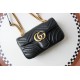 GUCCI GG Marmont Mini Shoulder Bag - Black Leather