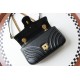 GUCCI GG Marmont Mini Shoulder Bag - Black Leather