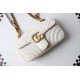 GUCCI GG Marmont Mini Shoulder Bag - White Leather