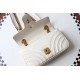 GUCCI GG Marmont Mini Shoulder Bag - White Leather