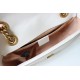 GUCCI GG Marmont Mini Shoulder Bag - White Leather