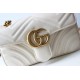 GUCCI GG Marmont Mini Shoulder Bag - White Leather