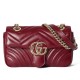 GUCCI GG Marmont Mini Shoulder Bag - Red Leather