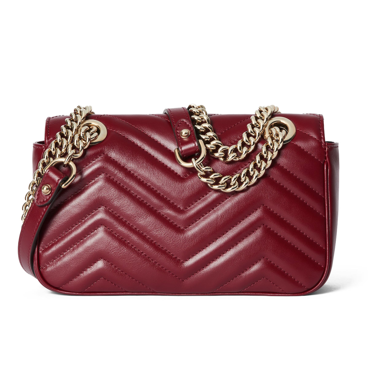 GUCCI GG Marmont Mini Shoulder Bag - Red Leather