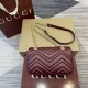 GUCCI GG Marmont Mini Shoulder Bag - Red Leather