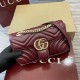 GUCCI GG Marmont Mini Shoulder Bag - Red Leather