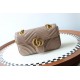 GUCCI GG Marmont Mini Shoulder Bag - Taupe Leather