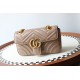 GUCCI GG Marmont Mini Shoulder Bag - Taupe Leather