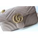 GUCCI GG Marmont Mini Shoulder Bag - Taupe Leather