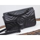 GUCCI GG Marmont Mini Shoulder Bag - Black Leather & Black Hardware