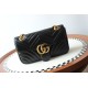 GUCCI GG Marmont Small Shoulder Bag - Black Leather