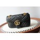 GUCCI GG Marmont Small Shoulder Bag - Black Leather