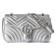 GUCCI GG Marmont Small Shoulder Bag - Silver Leather