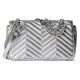 GUCCI GG Marmont Small Shoulder Bag - Silver Leather