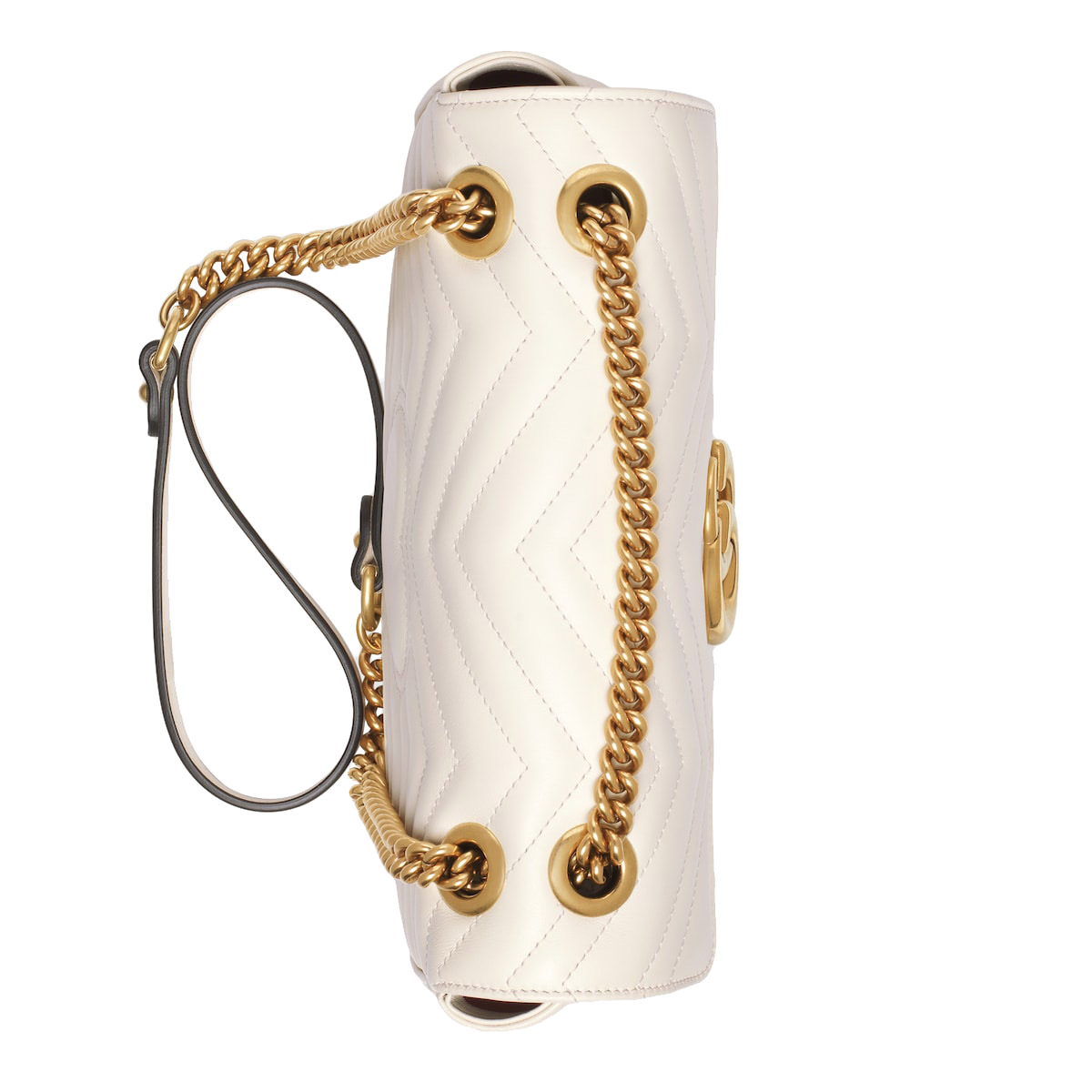 GUCCI GG Marmont Small Shoulder Bag - White Leather