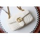 GUCCI GG Marmont Small Shoulder Bag - White Leather