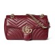 GUCCI GG Marmont Small Shoulder Bag - Red Leather