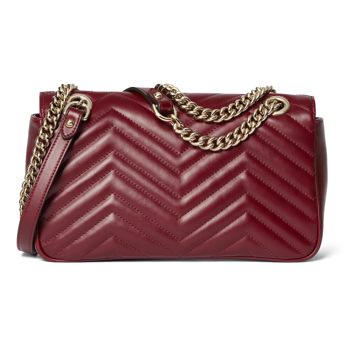 GUCCI GG Marmont Small Shoulder Bag - Red Leather