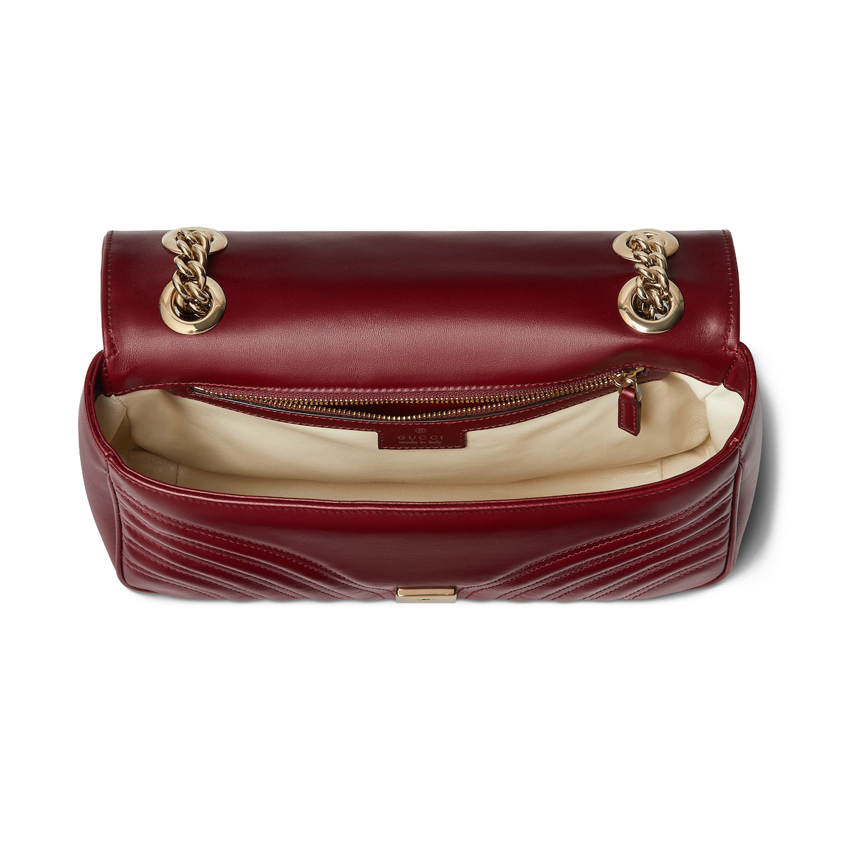 GUCCI GG Marmont Small Shoulder Bag - Red Leather