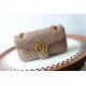 GUCCI GG Marmont Small Shoulder Bag - Taupe Leather