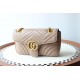 GUCCI GG Marmont Small Shoulder Bag - Taupe Leather