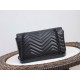 GUCCI GG Marmont Small Shoulder Bag - Black Leather & Black Hardware